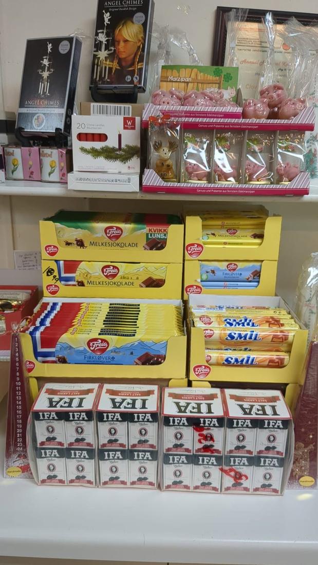 Freia Melkesjokolade, Kvikk Lunsj, Smil and Firkløver Norwegian chocolate at Hansel Deli